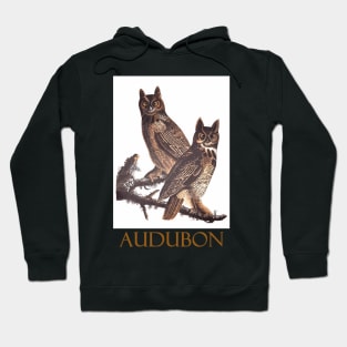 Great Horned Owl by John James Audubon Hoodie